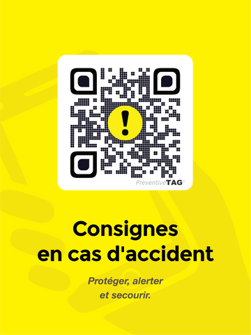 Panneau Consignes accident