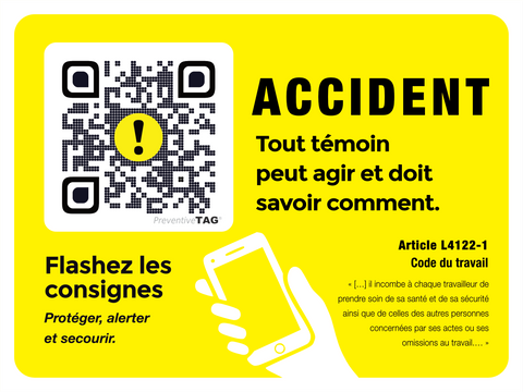 Panneau Consignes accident