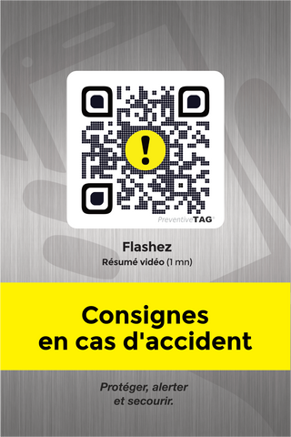 Panneau Consignes accident