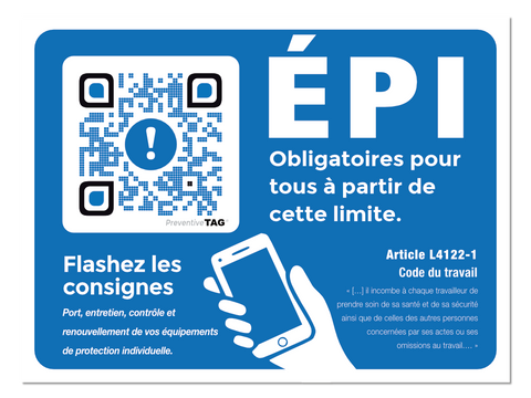 Panneau Consignes ÉPI (Accès au site)