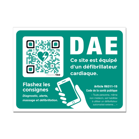 Panneau Consignes DAE (Appareil sur site)
